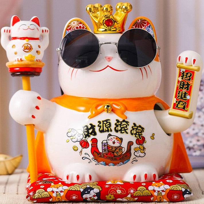 Taomeng Jouet à énergie solaire en chat qui secoue la tête - Figurine solaire innovante en chat - Décoration tableau bord voiture ou bureau - Jaune Taomeng Jouet à énergie solaire en chat qui secoue la tête - Figurine solaire innovante en chat - Décoration tableau bord voiture ou bureau - Jaune