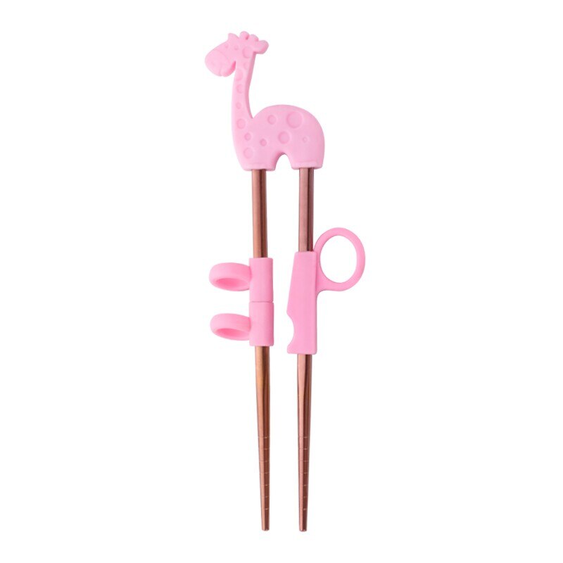 Baguettes Chinoises Attachées Avec Girafe Rose