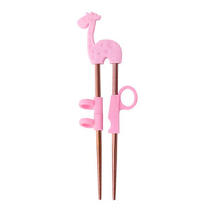 Baguettes Chinoises Attachées Avec Girafe Rose