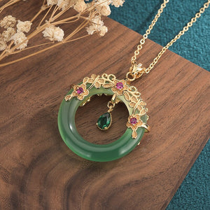 Bi Chinois En Jade Vert