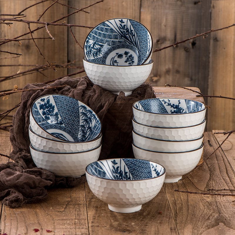Très bel ensemble de 6 tasses à thé chinoise en porcelaine modèle