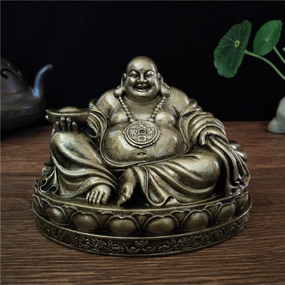Bouddha Chinois Chance Statuette Résine