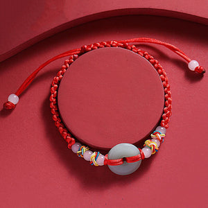 Bracelet Rouge Chinois Tressé
