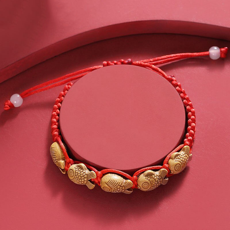Bracelet Rouge Chinois Poisson