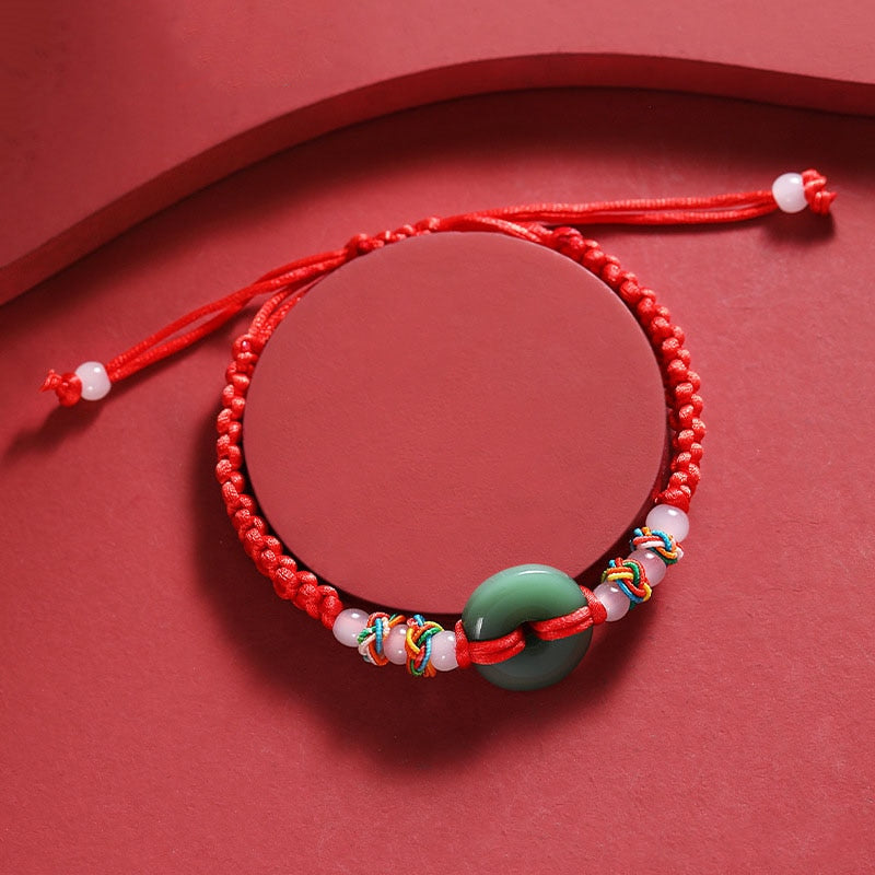 Bracelet Rouge Chinois avec Ornement