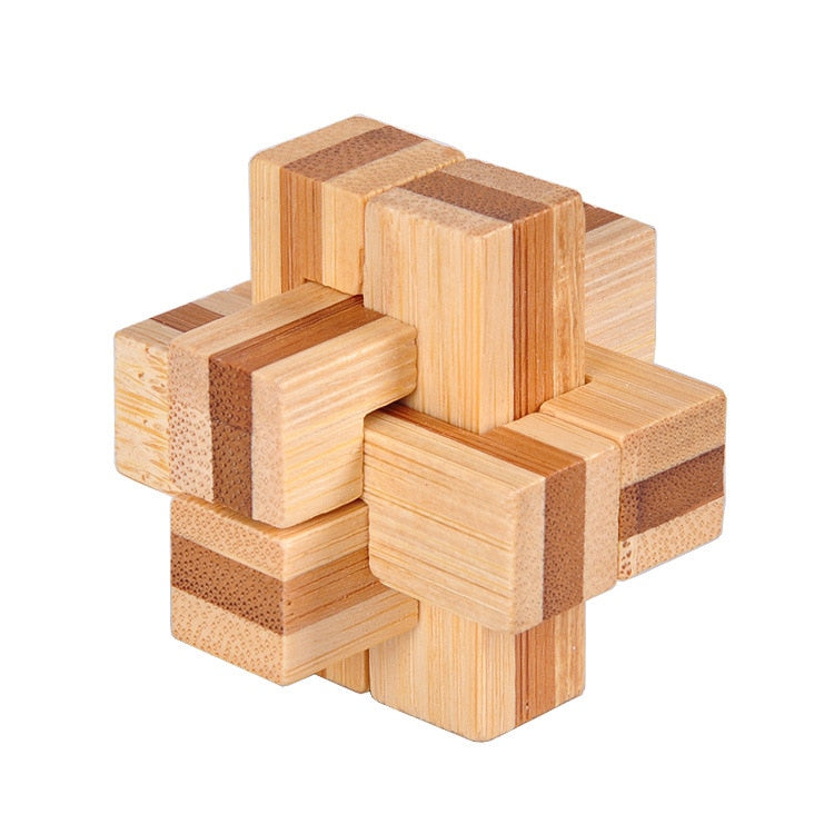 Solution du Casse-Tête bois le Cube 12 pièces