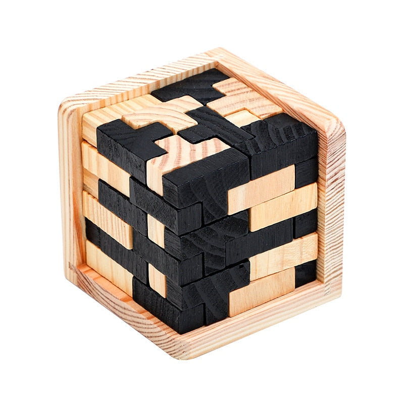 Glield Brain Teaser Puzzle 3D Casse tête Chinois en Bois-Tonneau WP02