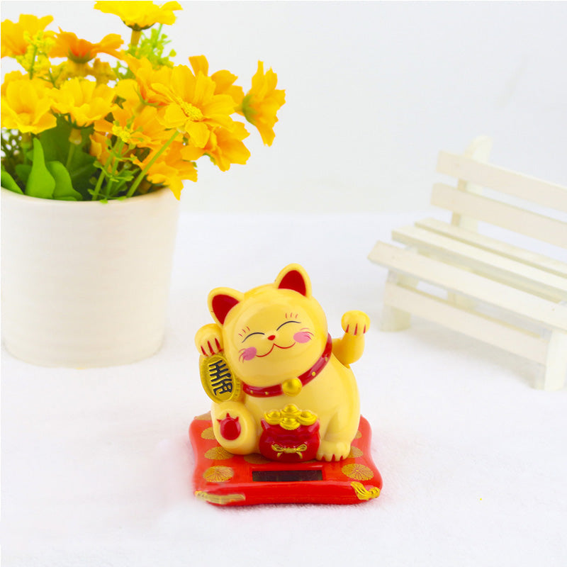 Chat Chinois Porte Bonheur Solaire