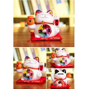 Chat Chinois Porte Chance Maneki-Neko Céramique Décoratif