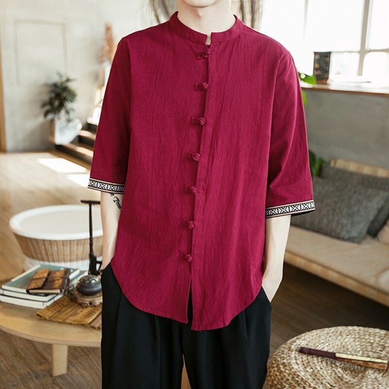 Chemise Chinoise Col Mao