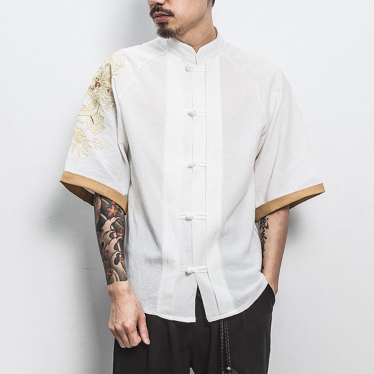 Chemise Chinoise Homme Lin