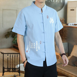 Chemise Motif Chinois et Ecriture