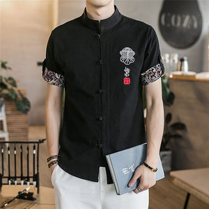 Chemise Style Chinois Col Mandarin