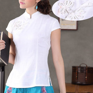 Chemisier Chinois Col Mao femme Doux Et Fluide