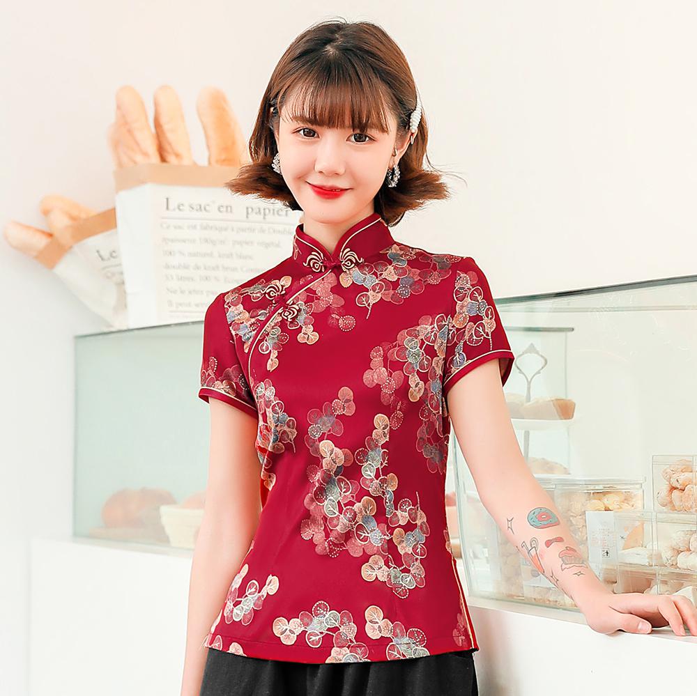 Chemisier Chinoise Rouge