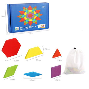 Coffret Tangram En Bois 155 Pièces