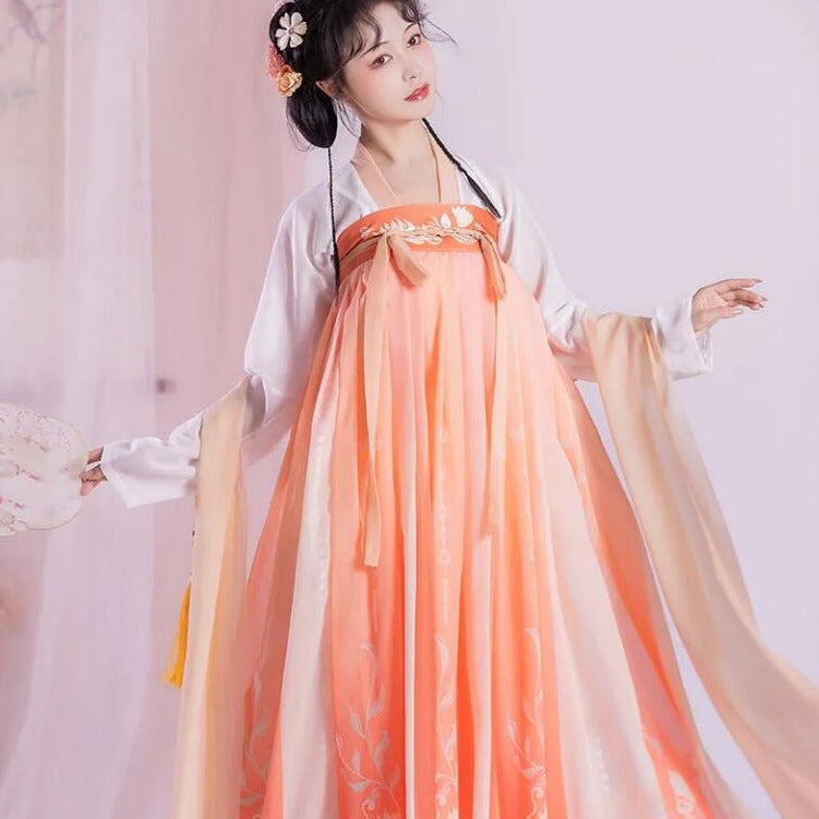 Costume Traditionnel Chinois Hanfu Orange