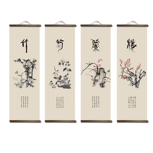 Estampe Chinoise Cadre Bambou