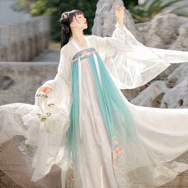 Hanfu Chinois - Cardigan En Tulle à Manches Larges, Longueur 130cm, Pour Danse, Cosplay Ou événement