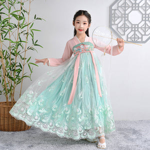 Hanfu Enfant Coton Satin