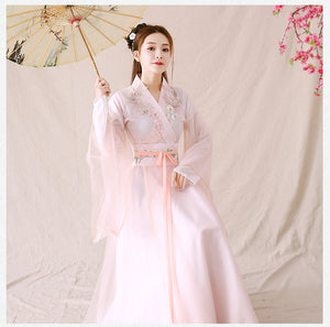 Hanfu Robe Col Croisé