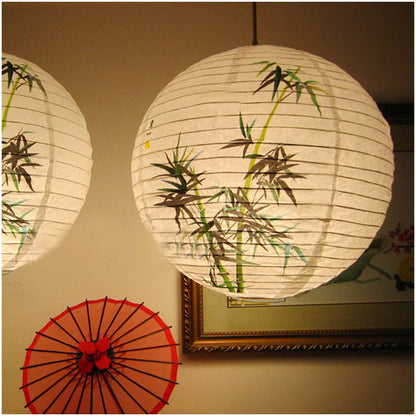 Lanterne Chinoise Bambou Imprimé