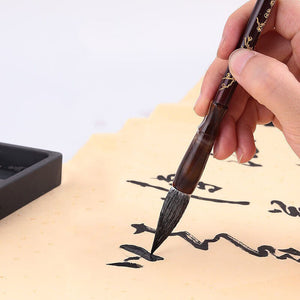 Pinceau Chinois Poil De Loup En Bois Avec Touffe De 4cm