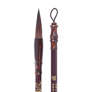 Pinceau Chinois Poil De Loup Pour Art Asiatique Avec Hampe Et Virole