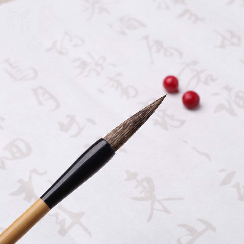 Pinceaux Calligraphie Chinoise Ancien Avec Brosse En Poil Naturel De Blaireau