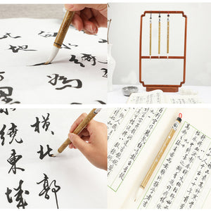 Pinceaux Chinois Peinture Avec Hampe En Bois Fait Main