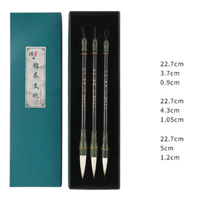 Pinceaux Chinois Poil De Chèvre Avec Manche Bois