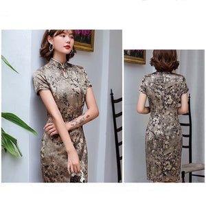 Robe Chinoise Courte Fendue Cheongsam