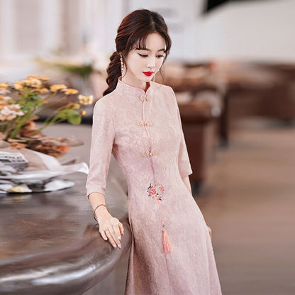 Robe Chinoise De Mariage Manches Courtes