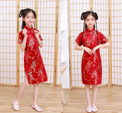 Robe Chinoise Enfant Mi-longue