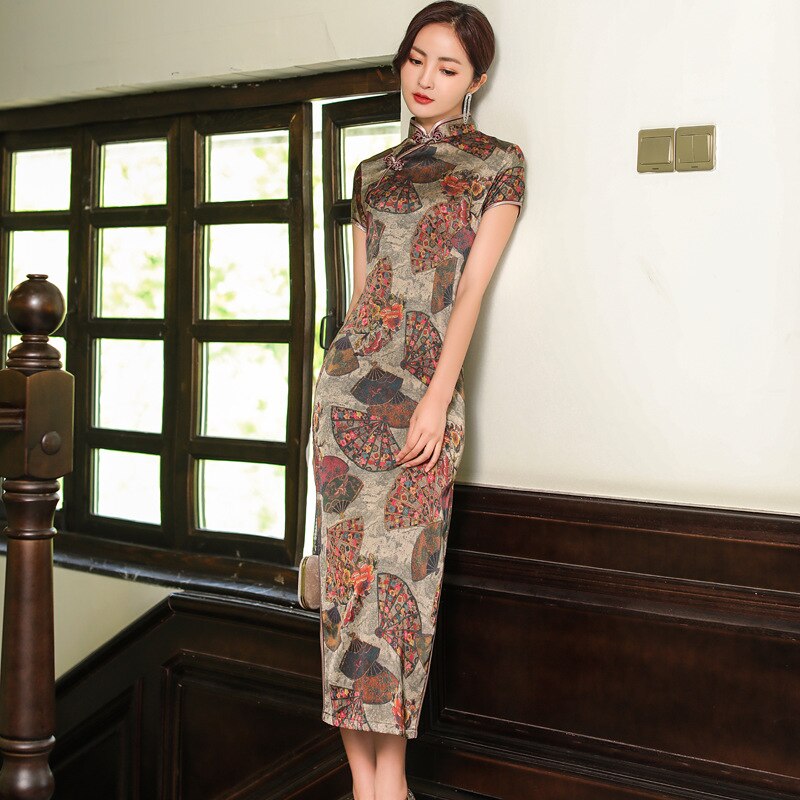 Robe Chinoise Tendance Motif Eventail