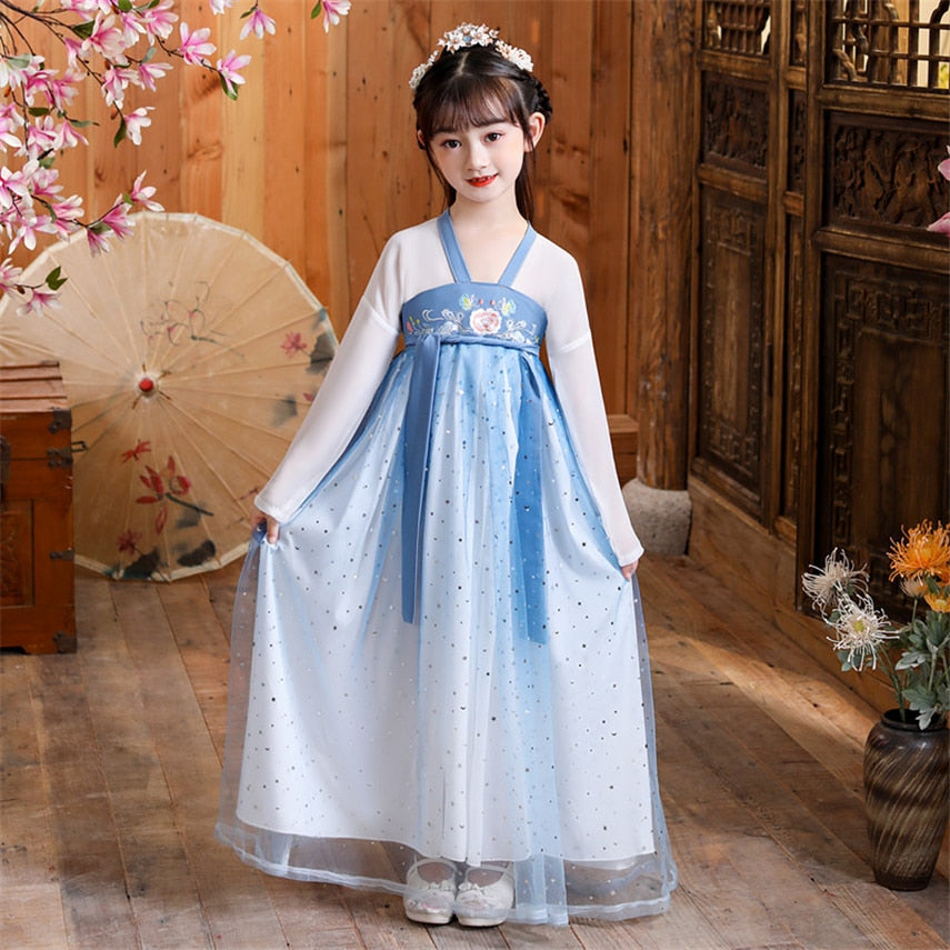 Robe Princesse Chinoise Pour Enfant De 5 À 15 Ans