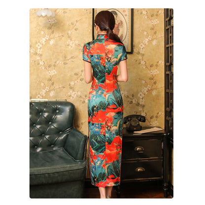 Robe Style Chinoise Manches Courtes
