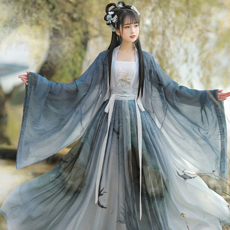 Robe Traditionnelle Chinoise Hanfu Trois Pièces