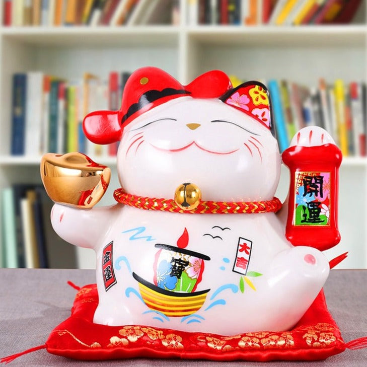 Statuette Chat Chinois