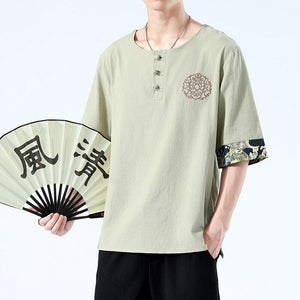 T-Shirt Chinois Grande Taille Couleur Kaki