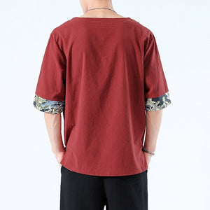 T-Shirt Chinois Grande Taille Vu De Dos