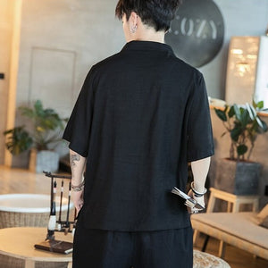 T-shirt Chinois Traditionnel Coupe Droite Large