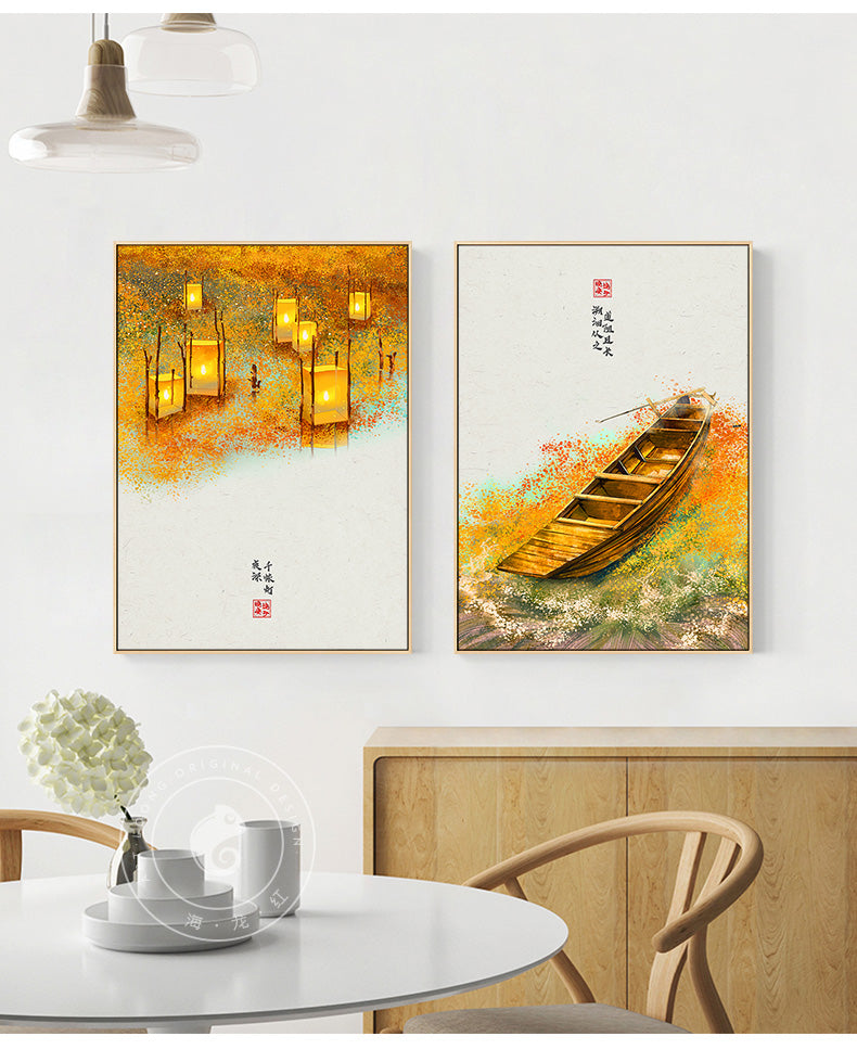 Tableau Art Chinois Toile Canvas Imprimé À Encadrer