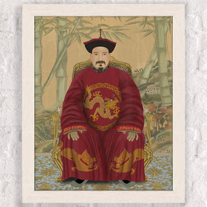 Tableau Empereur Chinois Impression Sur Toile De Coton