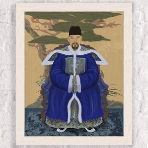 Tableau Empereur Chinois Décoratif Rectangulaire