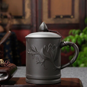 Tasse à thé Chinoise Avec Couvercle Noir