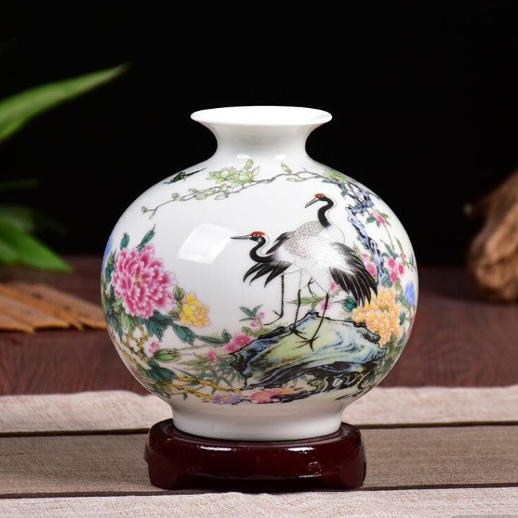 Vase Boule Chinois En Porcelaine De Chine
