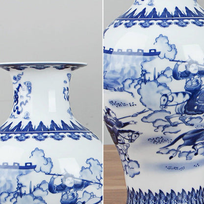 Vase Chinois Céramique Bleu Céladon