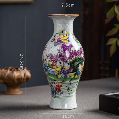 Vase Chinois Famille Rose Grand Taille