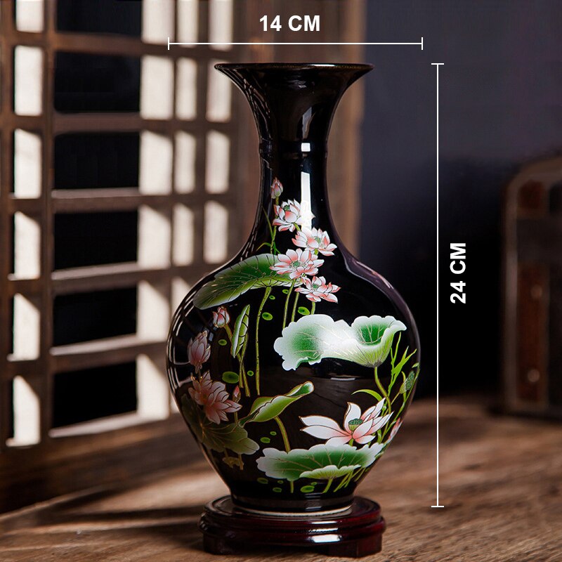 Vase Chinois Noir Porcelaine De Chine Céladon